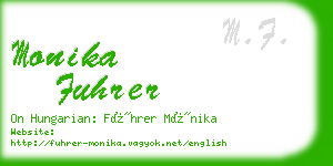 monika fuhrer business card